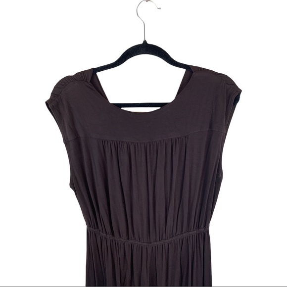 Spense Women's Dress Brown Medium Empire Waist Vneck Viscose Cap Sleeve - Picture 8 of 9